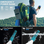Flashlights High Lumens Rechargeable, Super Bright Long Range Small Powerful Flashlight, 6 Modes LED Tactical Pocket Waterproof Flash Light for Home Emergency (1, Turquoise)