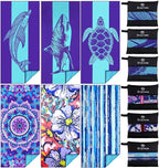 6 Pack Microfiber Oversized Lightweight Beach Towel 71"x32" Extra Thin Large Sand Free Towels Travel Swim Pool Yoga Gym for Adults Women Men Beach Essentials Accessories Vacation Gift