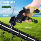 Metal Zip Ties with Stainless Steel Cable Tie Gun, Special Tool For Fastening and Cutting Steel Zip Ties, 100pcs 11.8in Uv Resistant chain link fence Parts For Fence Exhaust Pipe Outdoor