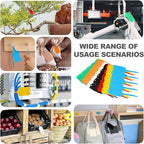 100pcs Blank Plastic Tags for Labeling Reusable Hanging Tags Ties Key Tag Storage Labels Waterproof Plastic Mark Label Writable Hang Sign with One Marker Pen (Red)
