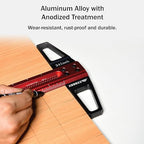 TYDEEY 12, 24, 31, 39 in Ultra-Precision Woodworking Scriber T-Square Ruler 24 in Measuring and Layout Tool, T Type Wood Aluminum Square Rulers for Architect and Carpenter Work