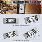 Digital Level Angle Gauge Meter Magnetic Electronic Level Angle Finder Tool Protractor Inclinometer Woodworking Tools with Magnet for Construction, Woodworking and Machinery (Silver)