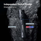 NEXTORCH P84 LED Police Flashlight, 3000 High Lumens Rechargeable Flashlight with Red and Blue Lights & Strobe & Ceramic Bead Broken Window for Night Duty, Outdoor Adventure, Daily Use