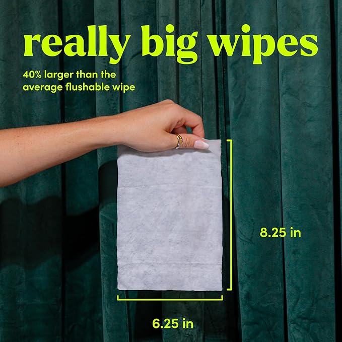 goodwipes Flushable Butt Wipes - Vitamin E & Aloe - Sewer & Septic Safe - Extra Large Adult Wet Wipes For Women & Men - Bathroom Essentials - Shea-Coco, 318 Count (6 Packs + 1 Travel)