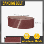 3 x 18 Inch Sanding Belt, 1 Pcs 80 Grit Knife Sharpener Belts Work Sharpening for Belt Sander Knife Carving Tool Metal Working