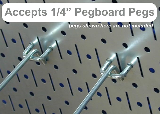Wall Control Pegboard 32in x 16in White Metal Pegboard Tool Board Panel