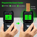 Stud Finder Wall Scanner - 5 in 1 Electronic Stud Detector with Upgraded Smart Sensor, Audio Alarm and HD LCD Display for the Center and Edge of Wood, AC Wire, Metal and Studs Detection(Frosted Black)
