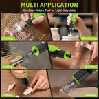 8V Cordless Rotary Tool Kit with 103pcs Accessories, USB-C Charging, 5-Speed 25000RPM mini cordless rotary tool， Power Rotary Tool for Engraving, Sanding, Drilling, Polishing, DIY Crafts