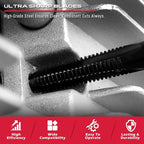 SAE Thread Repair Helicoil Kit - 131PC with HSS Drill Bits, Inserts, Taps, and Breakoff Tools for Rethreading on Metal, Engine, Pipe Repair - Sizes 1/4" 5/16" 3/8" 7/16" 1/2"