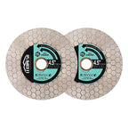 Tile Blade 4.5"/115mm - 2pcs Diamond Saw Blade Hexagon Design for Cutting and Grinding Granite Marble Ceramic Porcelain Tile,Arbor 7/8"-5/8"