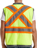 Reflective Safety Vest for Men and Women - Class 2 High Visibility Construction Vest - Dual Tone Reflective Strips
