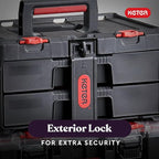 Keter Stack-n-Roll Two Drawer Tool Box for Small Parts and Power Tool Accessories, Fits Keter Modular Tool Storage System