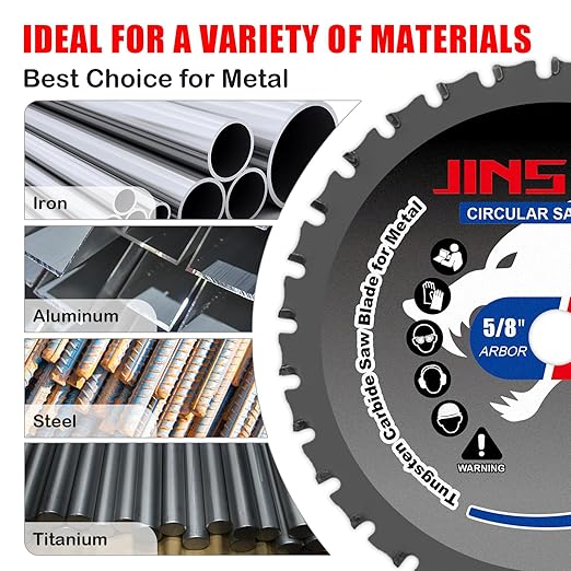 5-3/8" Circular Saw Blade, TCT Metal Cutting Saw Blades with 30T & 5/8" Arbor, Professional for Iron Steel Aluminum Stainless Steel Ferrous Metals