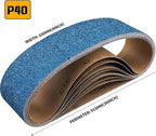 6-Piece 4 x 36 Inch 40 Grit Zirconia Sanding Belts, Heavy Duty Long-lasting Sanding Bands for Belt Sander, Rust Paint Removal, Wood Metal Grinding and Finishing