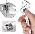 Olympia Tools 6" Adjustable Wrench, Heavy Duty Drop Forged Steel, Chrome Plated, Precision Machined Jaws, Rust Resistant