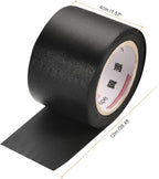 MECCANIXITY Pipe Wrap Tapes Non-Adhesive 4cmx12m Protective Waterproof Tube Protector for Air Conditioner HVAC Pipes, PVC Black Pack of 3