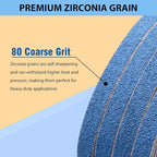1/2 x 18 Inch Zirconia Sanding Belts for Metal, 80 Grit 1/2 x 18 Sander Belt for Air Belt Sander, Zirconia Metal Grinding Sand Paper for Knife Blade Sharpening, Metal Polishing, Derusting, 40Pcs