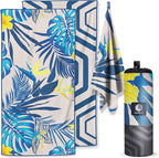 VENTURE 4TH Microfiber Beach Towel: Quick-Dry, Compact, Sand-Free, Absorbent, Sandproof and Lightweight - Perfect for Camping, Beach, and Roadtrips (Hibiscus Design | 35x78 inches)