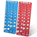 56Pcs Thread Checker, Nut and Bolt Thread Checker Standard and Metric, Thread Gauge Include 22 Inch & 22 Metric & 12 Drill Bit Sizes, Suitable for Nut Bolt Size Finder Classification.