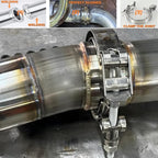 Stainless Steel 3.5 V Band Exhaust Clamp Flange Kit for Exhaust, Quick Release 3.5 V Band Clamp for Turbochargers To Hold Components Together Under High Pressure or Temperature, 2 PCS (3.5‘’)