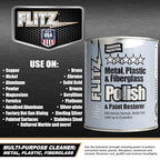 Flitz Multi-Purpose Metal Polish Paste - 2lb Can of USA-Made Chrome Polish - Works on Stainless Steel, Aluminum, Plastic, Jewelry and Cars - Non-Abrasive Cleaner & Rust Remover (1 Pack)