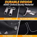 TICONN Heavy Duty Tool Bag with Multi-Pockets, Portable Tool Box Organizer Storage Bag, with Adjustable Shoulder Strap and Ergonomic Handle (Black, 14" Molded Base)