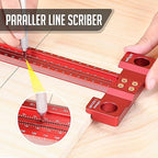 Woodworking Scriber T-Square Ruler 600mm with Thoughtful Support Lips, Architect Ruler for Carpenter Work, Layout and Measuring Tools