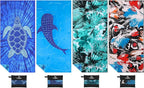 4 Pack Microfiber Lightweight Thin Beach Towel Sand Free Quick Dry Super Absorbent Large Towels for Swimming Pool Yoga Gym Travel Vacation Beach Accessories Essentials for Adults
