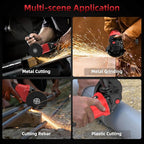 NAWIN 4 inch Cordless Angle Grinder Kit, Variable Speed Grinder, 2×4.0Ah Li-Ion Battery&Fast Charger,9000RPM Brushless Motor, battery angle grinder tool,angle grinder cordless