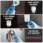 Circuit Breaker Finder Tool with Accessories, 90-135V AC Digital Breaker Finder with Integrated GFCI Outlet Tester, Circuit Tracer with Buzzer Alarm & Color Display, Includes Carrying Case