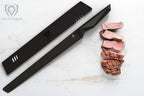 Dalstrong Slicing Knife - 12 inch - Shadow Black Series - Black Titanium Nitride Coated - High Carbon - 7CR17MOV-X Vacuum Treated Steel Carving Knife - Sheath - Kitchen Knife Slicer - NSF Certified