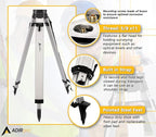 AdirPro Aluminum 5/8-Inch 11-Threaded Flat Head Tripod with Quick Clamp (Black)