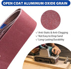 14 Pcs 4x24 Belt Sander Sanding Belts,Aluminum Oxide Sander Belts,2 Each of 40/60/80/120/180/240/400 Grits Sander Belts For 4 x 24 Belt Sander