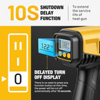 SEEKONE 1800W Heat Gun with LCD Digital Display Compact Design Hot Air Gun Variable Temperature Control 122℉-1202℉（50℃- 650℃）with Memory Function and 4 Nozzles for Crafts, Vinyl Wrap, Shrink Tubing
