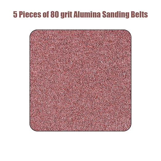 6 x 48 inch Sanding Belts 80 Grits 5 Pack Belt Sander Paper Belt Sander Belts Aluminum Oxide Sanding Belt for Belt Sander Knife Sharpening Woodworking Metal Glass Polishing