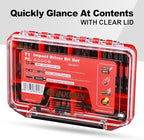 71pieces Impact Screwdriver Bits Set, Magnetic S2 Steel Multi Insert Power Bits Tips with Impact Bit Holder with Storage Box