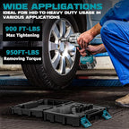 Cordless Impact Wrench 1/2 inch for Makita Battery 900FT-LBS with 6 Sockets and Durable Toolbox Brushless Impact Gun Includes LED Work Light - High Torque Impact Driver, No Battery