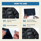 KING MOUNTAIN Self Adhesive Nylon Fabric Repair Patch, 9×11 Inches 4 Pcs, Quick Down Jacket Repair Patch, Waterproof Outdoor Gear Patch Kit for Tent,Backpacks,Umbrella, Gloves, Sleeping Bag (White