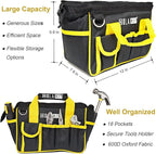 HolaKit House Tool Kit, 64-Piece Home Tool Set with 18-Pocket Tool Bag and Shoulder Strap, Hammer, Pliers, Adjustable Wrench, Precision Screwdrivers, etc, Ideal for DIY Projects, Quick Repairs