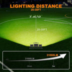 31000Lumen LED Work Light 260w with Tripod Stand Work Lights 5 Head Portable Work Light with Anti-Glare Lenses,19.7ft Power Cord, Height Adjustable, IP66 for Job Site, Garage, Outdoor Use