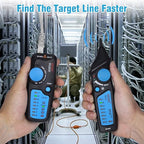 BSIDE Wire Tracker RJ45 RJ11 Network Cable Tester, Dual knob with Anti-Interference, Telephone Line Tracer Internet LAN Wire Finder Toner Network Cable Collation Continuity Checker with Carrying Case