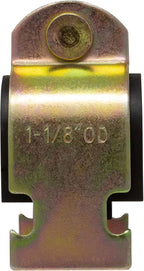 Rubber Cushion Strut Clamp 1" NOM (1-1/8" OD) for Mounting Copper Piping, PEX Pipe, CVPC Tubing to Strut Channels [5 Pack] Yellow Zinc Chromate