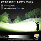 3 Pack Rechargeable Flashlights High Lumens, 99000LM Super Bright LED Flashlight, Adjustable Powerful Flash Light with 5 Modes & USB Cable, Waterproof Handheld Flashlight for Home Camping Outdoor