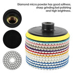 24pcs Diamond Polishing Pads Kit 4 Inch 100mm Round Sanding Discs Wet Dry Grinding Wheels Set Diamond Sandpaper for Diamond Granite Stone Concrete Marble