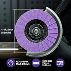 5-Pack 4.5" x 7/8" Ceramic Flap Disc, 60 Grit, Bevel Type #29, Premium Industrial Grade, High-Performance Angle Grinder Grinding Wheel for Edge Grinding - Purple