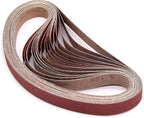 1x30 Inch Sanding Belts, 1 x 30 Aluminum Oxide Sanding Belt Assortment for Belt Sander, 2 Each of 80 120 180 240 320 400 600 800 1000 Grit,18 Pack (1x30in)