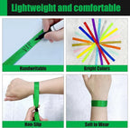100 Cloth Wristbands for Events, Lightweight Concert & Club Entry (Green)