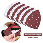 50PCS Mouse Detail Sander Sandpaper 11 Holes 40 Grit Hook and Loop Mouse Sanding Sheets for Mouse Sanders Abrasive Pads for Precision Sanding