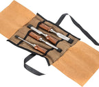 4-Pieces Woodworking Wood Chisel Set with Canvas Bag, Razor Sharp CR-V 60 Steel Blades