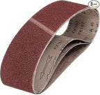 HARFINGTON 4 x 36 Inch Sanding Belts, 3 Pcs 40 Grits Aluminum Oxide Abrasive Belt Sander File Belt for Woodworking, Metal Polishing, Knife Sharpener